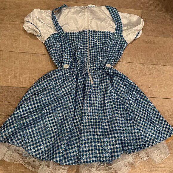 CUSTOM MADE YOUTH GIRL WIZARD OF OZ DOROTHY DANCE COSTUME COMPETITION SIZE 8 - Picture 9 of 9